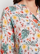Gemusterte Bluse im Loose Fit - Frauen - white watercolor flower design Gemusterte Bluse im Loose Fit - Frauen - white watercolor flower design - 9 - TOM TAILOR