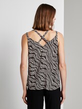 Blouse top with double straps - Women - black wavy design Blouse top with double straps - Women - black wavy design - 2 - TOM TAILOR