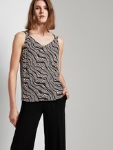 Blouse top with double straps - Women - black wavy design Blouse top with double straps - Women - black wavy design - 5 - TOM TAILOR