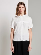 Shirt blouse with chest pockets - Women - Whisper White Shirt blouse with chest pockets - Women - Whisper White - 1 - TOM TAILOR