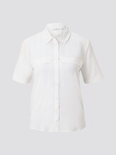Shirt blouse with chest pockets - Women - Whisper White Shirt blouse with chest pockets - Women - Whisper White - 7 - TOM TAILOR