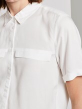 Shirt blouse with chest pockets - Women - Whisper White Shirt blouse with chest pockets - Women - Whisper White - 9 - TOM TAILOR