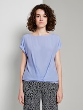 Blusenshirt mit Faltendetail - Frauen - Parisienne Blue Blusenshirt mit Faltendetail - Frauen - Parisienne Blue - 1 - TOM TAILOR