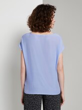Blusenshirt mit Faltendetail - Frauen - Parisienne Blue Blusenshirt mit Faltendetail - Frauen - Parisienne Blue - 2 - TOM TAILOR