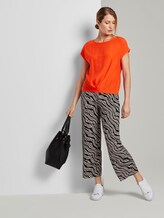 Blouse top with pleated details - Women - strong flame orange Blouse top with pleated details - Women - strong flame orange - 3 - TOM TAILOR