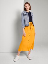 Maxi skirt with a button tab - Women - orange yellow Maxi skirt with a button tab - Women - orange yellow - 3 - TOM TAILOR Denim