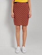 Bunt gemusterter Jersey-Rock - Frauen - red structure Bunt gemusterter Jersey-Rock - Frauen - red structure - 1 - TOM TAILOR
