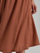 Striped jersey skirt in midi length - Women - brown white stripe Striped jersey skirt in midi length - Women - brown white stripe - 10 - TOM TAILOR