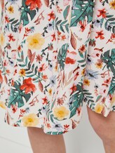 Skirt with a tropical print and tie belt - Women - white watercolor flower design Skirt with a tropical print and tie belt - Women - white watercolor flower design - 10 - TOM TAILOR