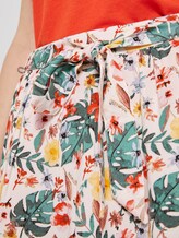 Skirt with a tropical print and tie belt - Women - white watercolor flower design Skirt with a tropical print and tie belt - Women - white watercolor flower design - 9 - TOM TAILOR