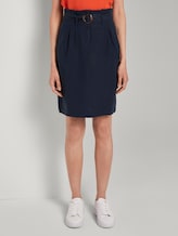 High-waisted paperbag skirt with a belt - Women - Sky Captain Blue High-waisted paperbag skirt with a belt - Women - Sky Captain Blue - 1 - TOM TAILOR