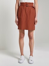 High-Waist Paperbag-Rock mit Gürtel - Frauen - Goji Orange High-Waist Paperbag-Rock mit Gürtel - Frauen - Goji Orange - 1 - TOM TAILOR