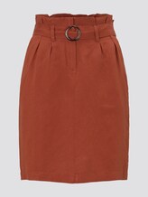 High-Waist Paperbag-Rock mit Gürtel - Frauen - Goji Orange High-Waist Paperbag-Rock mit Gürtel - Frauen - Goji Orange - 7 - TOM TAILOR