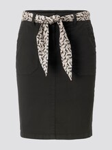 Rock mit gemustertem Bindegürtel - Frauen - Deep Black Rock mit gemustertem Bindegürtel - Frauen - Deep Black - 7 - TOM TAILOR