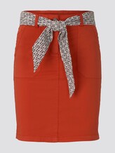 Rock mit gemustertem Bindegürtel - Frauen - strong flame orange Rock mit gemustertem Bindegürtel - Frauen - strong flame orange - 7 - TOM TAILOR
