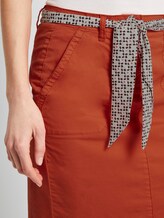 Rock mit gemustertem Bindegürtel - Frauen - strong flame orange Rock mit gemustertem Bindegürtel - Frauen - strong flame orange - 9 - TOM TAILOR