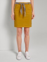 Rock mit gemustertem Bindegürtel - Frauen - deep golden yellow Rock mit gemustertem Bindegürtel - Frauen - deep golden yellow - 1 - TOM TAILOR