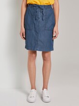 Sporty Lyocell skirt in a denim look - Women - Blue Denim Sporty Lyocell skirt in a denim look - Women - Blue Denim - 1 - TOM TAILOR