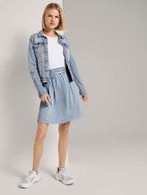 Striped mini skirt with pleated details - Women - blue white stripe Striped mini skirt with pleated details - Women - blue white stripe - 3 - TOM TAILOR Denim