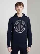 Printed hoodie - Men - Sky Captain Blue Printed hoodie - Men - Sky Captain Blue - 1 - TOM TAILOR Denim