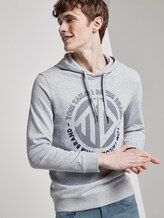 Hoodie mit Print - Männer - Light Stone Grey Melange Hoodie mit Print - Männer - Light Stone Grey Melange - 5 - TOM TAILOR Denim