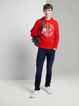 Hoodie mit Print - Männer - very red Hoodie mit Print - Männer - very red - 3 - TOM TAILOR Denim