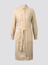 Kleid mit Bindegürtel - Frauen - cream toffee Kleid mit Bindegürtel - Frauen - cream toffee - 7 - TOM TAILOR