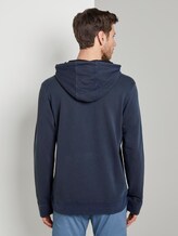 Eingefärbter Hoodie mit Print - Männer - Black Iris Blue Eingefärbter Hoodie mit Print - Männer - Black Iris Blue - 2 - TOM TAILOR