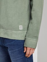 Coloured hoodie with a print - Men - Pale Bark Green Coloured hoodie with a print - Men - Pale Bark Green - 9 - TOM TAILOR