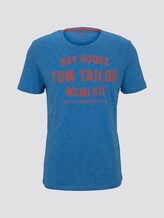 Gestreiftes Jersey T-Shirt mit Print - Männer - blue fine stripe Gestreiftes Jersey T-Shirt mit Print - Männer - blue fine stripe - 7 - TOM TAILOR