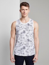 Tank top with a tropical print - Men - white navy hawaiian print Tank top with a tropical print - Men - white navy hawaiian print - 1 - TOM TAILOR Denim
