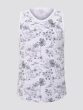 Tank top with a tropical print - Men - white navy hawaiian print Tank top with a tropical print - Men - white navy hawaiian print - 7 - TOM TAILOR Denim