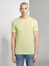 T-shirt with stripes - Men - canary light mixed structure T-shirt with stripes - Men - canary light mixed structure - 1 - TOM TAILOR Denim