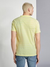 T-shirt with stripes - Men - canary light mixed structure T-shirt with stripes - Men - canary light mixed structure - 2 - TOM TAILOR Denim