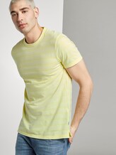 T-shirt with stripes - Men - canary light mixed structure T-shirt with stripes - Men - canary light mixed structure - 5 - TOM TAILOR Denim