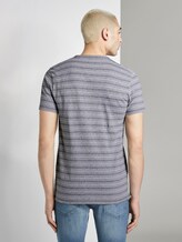 T-Shirt mit Streifenstruktur - Männer - navy mixed structure T-Shirt mit Streifenstruktur - Männer - navy mixed structure - 2 - TOM TAILOR Denim