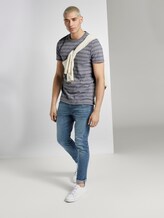 T-Shirt mit Streifenstruktur - Männer - navy mixed structure T-Shirt mit Streifenstruktur - Männer - navy mixed structure - 3 - TOM TAILOR Denim