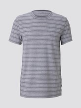 T-Shirt mit Streifenstruktur - Männer - navy mixed structure T-Shirt mit Streifenstruktur - Männer - navy mixed structure - 7 - TOM TAILOR Denim