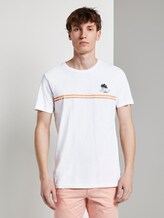 Sommerliches T-Shirt mit Print - Männer - White Sommerliches T-Shirt mit Print - Männer - White - 1 - TOM TAILOR Denim