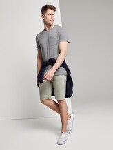 Basic T-Shirt mit Streifenstruktur - Männer - Dark Blue Stripe Basic T-Shirt mit Streifenstruktur - Männer - Dark Blue Stripe - 3 - TOM TAILOR Denim