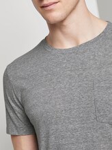 Basic T-Shirt mit Streifenstruktur - Männer - Dark Blue Stripe Basic T-Shirt mit Streifenstruktur - Männer - Dark Blue Stripe - 9 - TOM TAILOR Denim