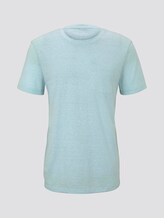 Basic T-Shirt mit Streifenstruktur - Männer - small blue yarn dye stripe Basic T-Shirt mit Streifenstruktur - Männer - small blue yarn dye stripe - 7 - TOM TAILOR Denim