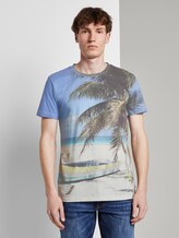 T-shirt with a beach print - Men - beach photo print T-shirt with a beach print - Men - beach photo print - 1 - TOM TAILOR Denim