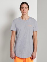 T-Shirt mit Logo-Print - Männer - Light Stone Grey Melange T-Shirt mit Logo-Print - Männer - Light Stone Grey Melange - 1 - TOM TAILOR Denim