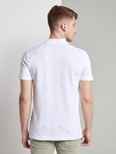 Polo shirt with a pineapple print and Mao collar - Men - white multi pineapple print Polo shirt with a pineapple print and Mao collar - Men - white multi pineapple print - 2 - TOM TAILOR Denim