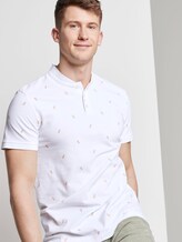 Polo shirt with a pineapple print and Mao collar - Men - white multi pineapple print Polo shirt with a pineapple print and Mao collar - Men - white multi pineapple print - 5 - TOM TAILOR Denim