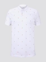 Polo shirt with a pineapple print and Mao collar - Men - white multi pineapple print Polo shirt with a pineapple print and Mao collar - Men - white multi pineapple print - 7 - TOM TAILOR Denim