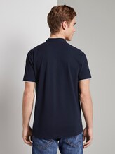 Polo shirt with a short collar and small embroidery - Men - Sky Captain Blue Polo shirt with a short collar and small embroidery - Men - Sky Captain Blue - 2 - TOM TAILOR Denim