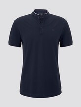 Polo shirt with a short collar and small embroidery - Men - Sky Captain Blue Polo shirt with a short collar and small embroidery - Men - Sky Captain Blue - 7 - TOM TAILOR Denim