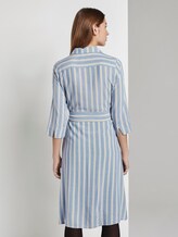 Gestreiftes Hemdkleid mit Gürtel - Frauen - blue yellow stripe Gestreiftes Hemdkleid mit Gürtel - Frauen - blue yellow stripe - 2 - TOM TAILOR